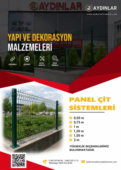 Panel Çit Sistemleri broşürü — Aydınlar Nalburiye Trabzon