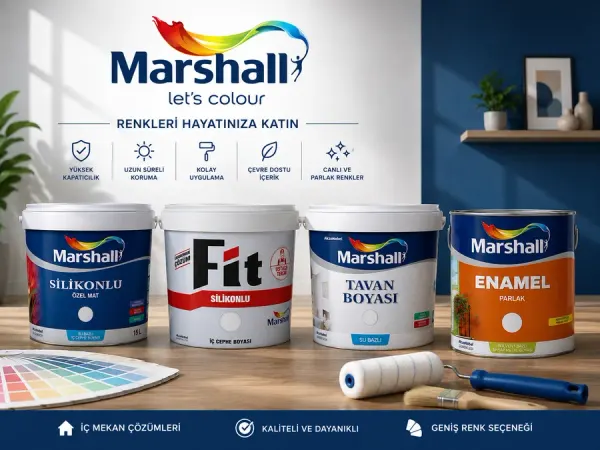 Marshall Silikonlu Özel Mat, Fit, Tavan Boyası ve Enamel Parlak