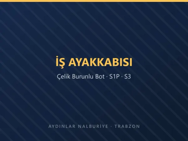 Çelik burunlu iş ayakkabısı ve iş botu