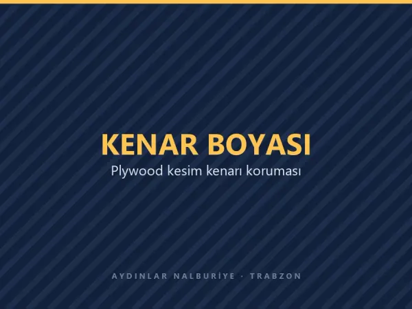 Plywood kenar boyası — kalıp tahtası kesim kenarı koruması