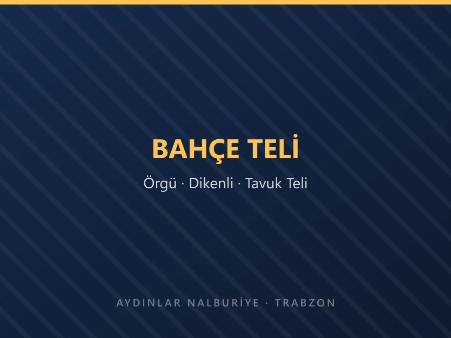 Rulo hâlinde örgü bahçe teli ve dikenli tel