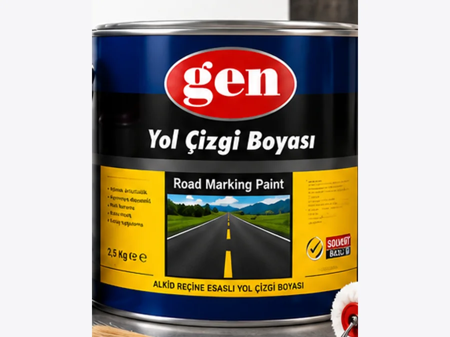 GEN Yol Çizgi Boyası 2,5 kg — alkid reçine esaslı, solvent bazlı